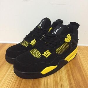 Jordan 4 Men's Sneakers in Black and Yellow